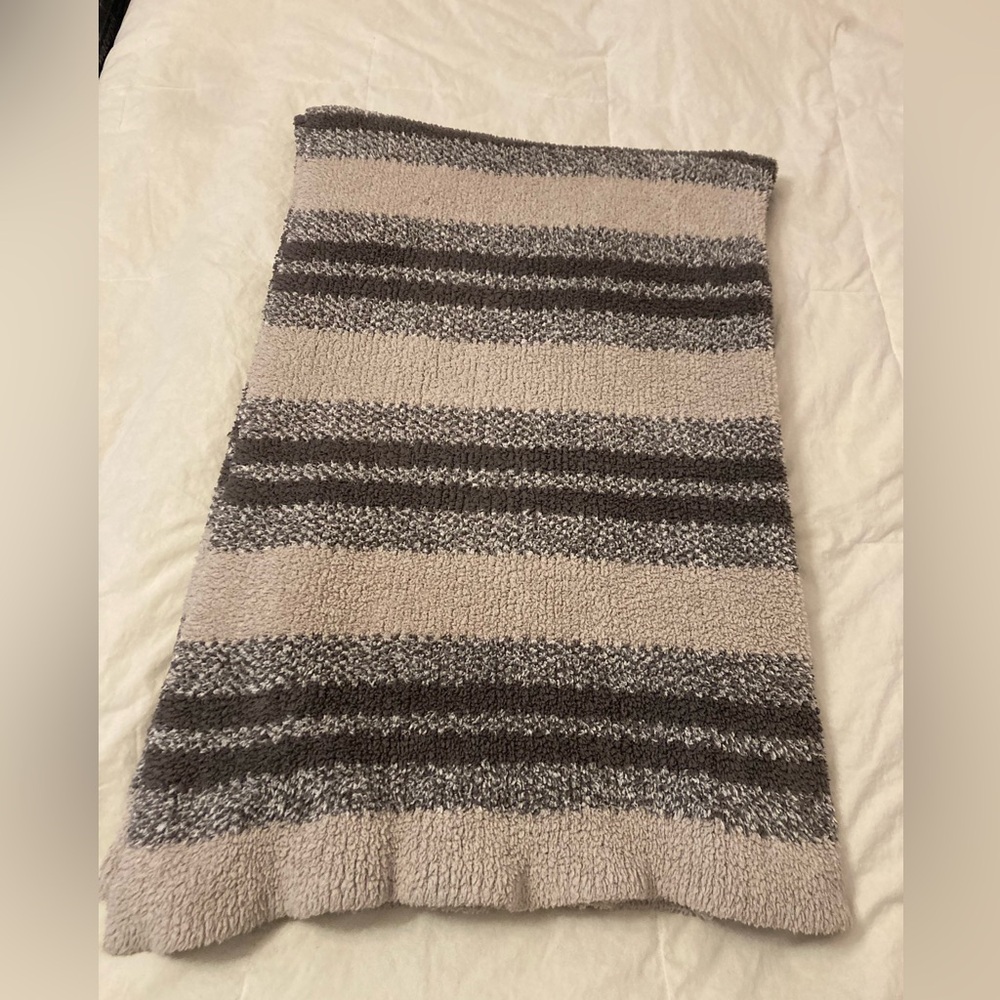 Barefoot Dreams Cozy Chic Striped Blanket in Brown and Cream